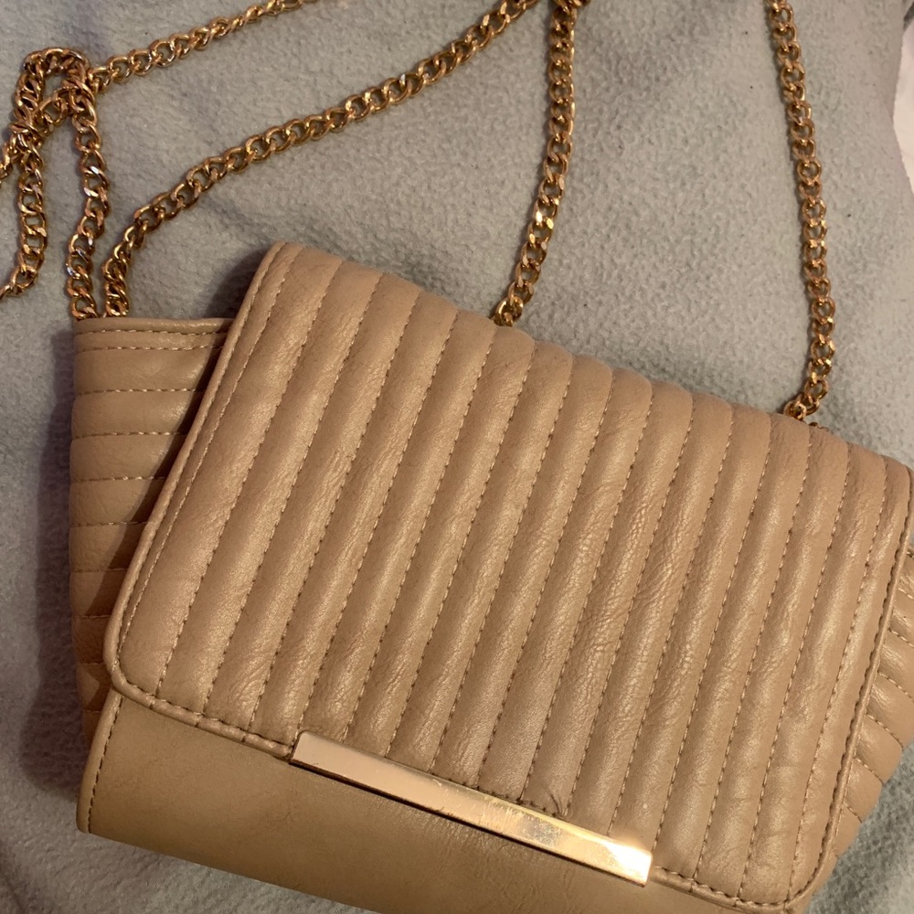 Small tan cross body bag